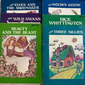 Vintage Fairy Tale Children's Book Lot - Troll associates 6 titles